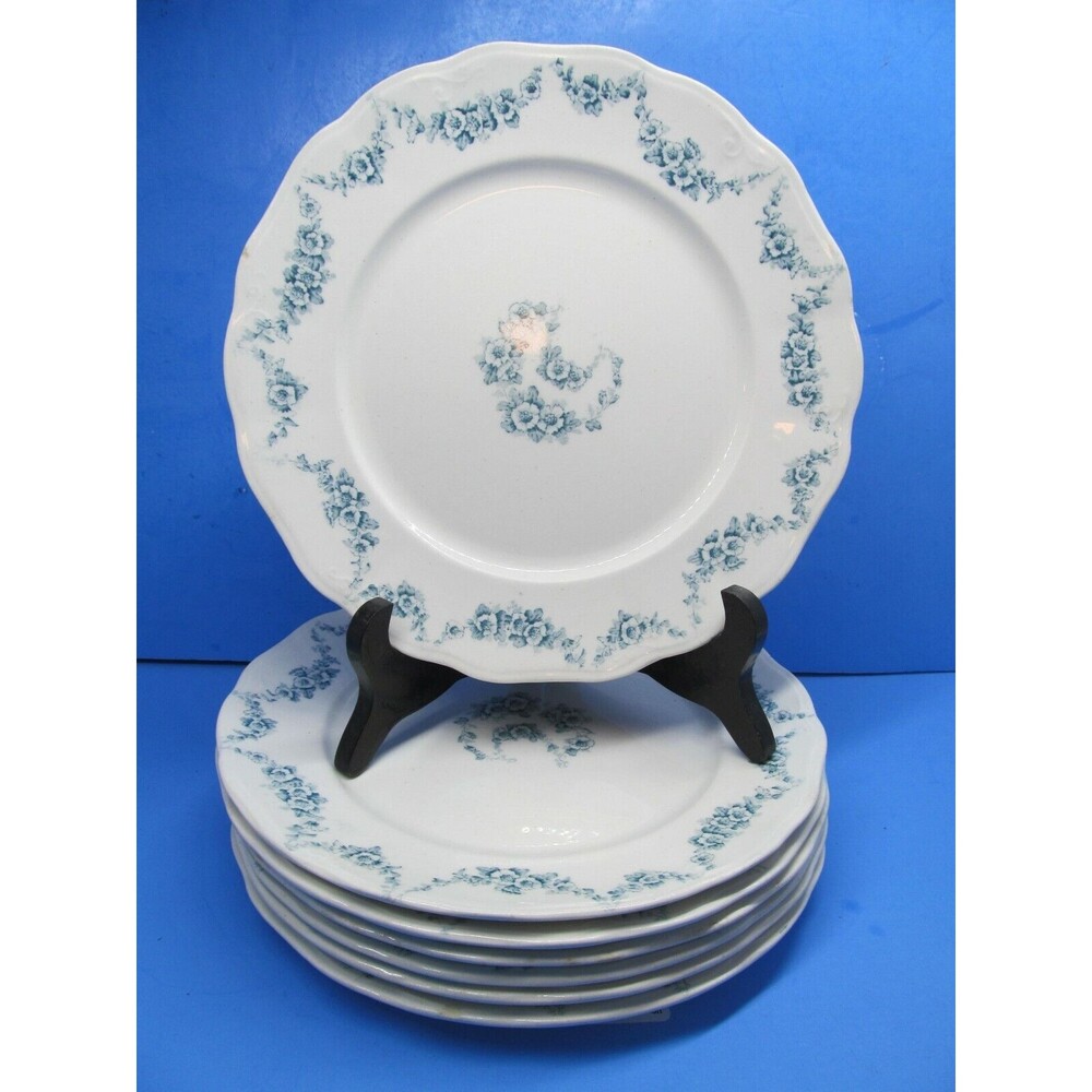 John Maddock And Sons Heumann Royal Vitreous 8 3/4" Salad Plates Set Of 7 Plates